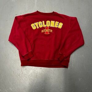 Vintage Iowa state cyclones red embroidered spellout college crewneck sweatshirt